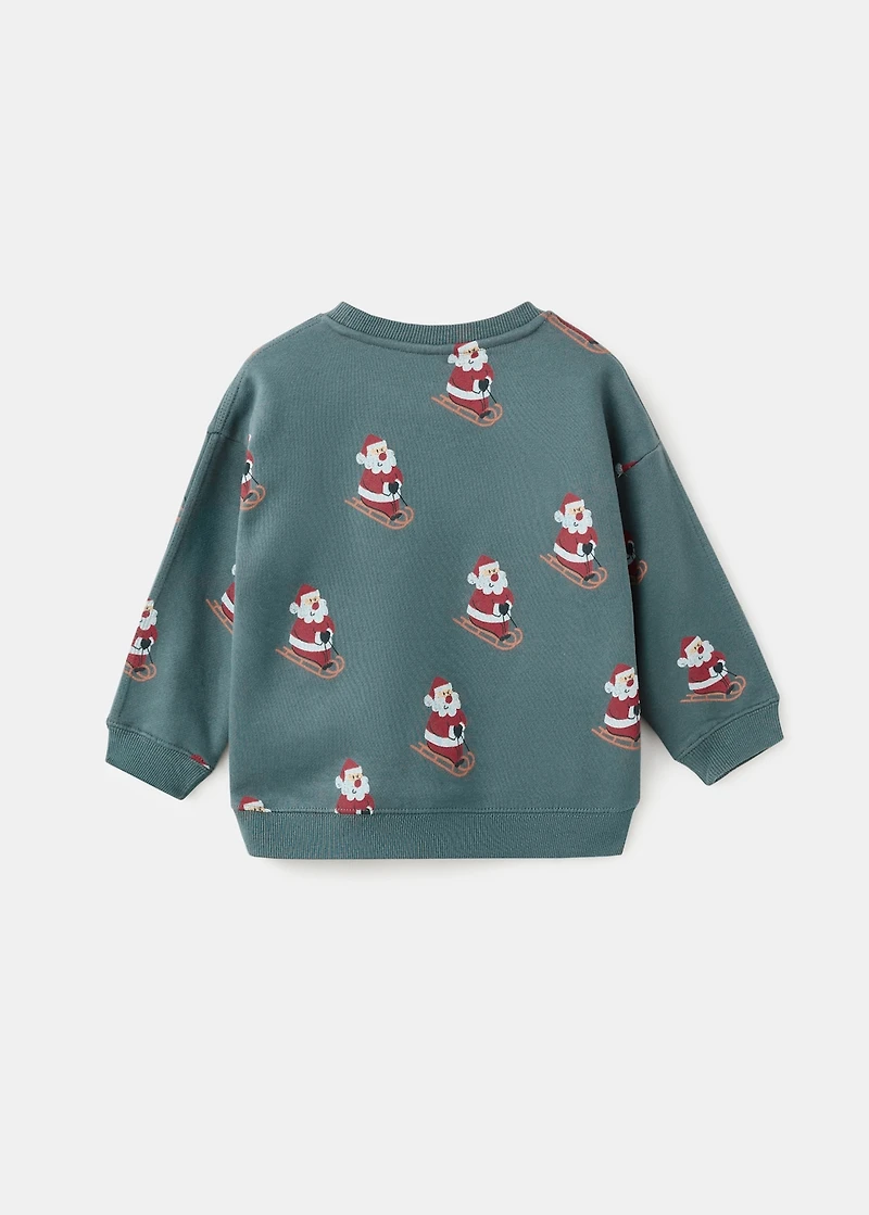 Christmas-print sweatshirt