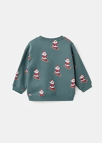Christmas-print sweatshirt