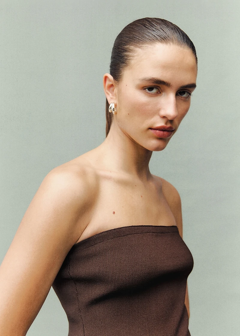 Combined strapless dress