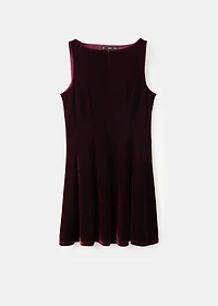 Velvet dress with seams