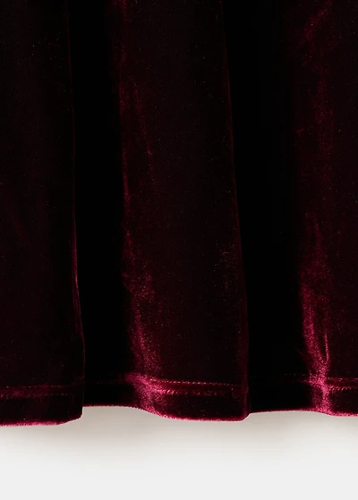 Velvet dress with seams