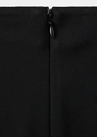 Fine-knit feather capri trousers