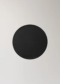 Round leather-effect placemat