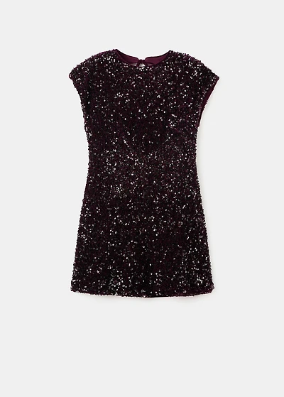 Sequin dress with open back
