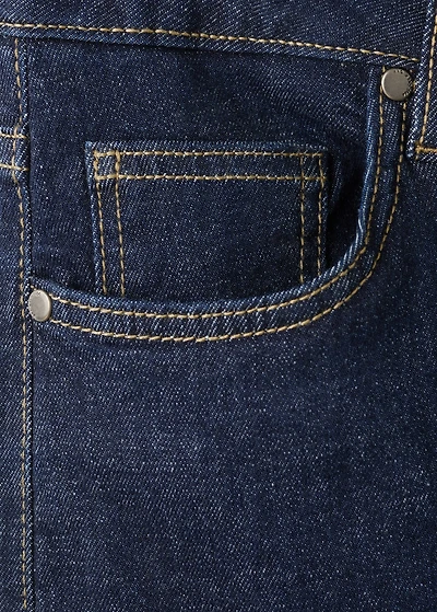 Flared jeans with drawstrings