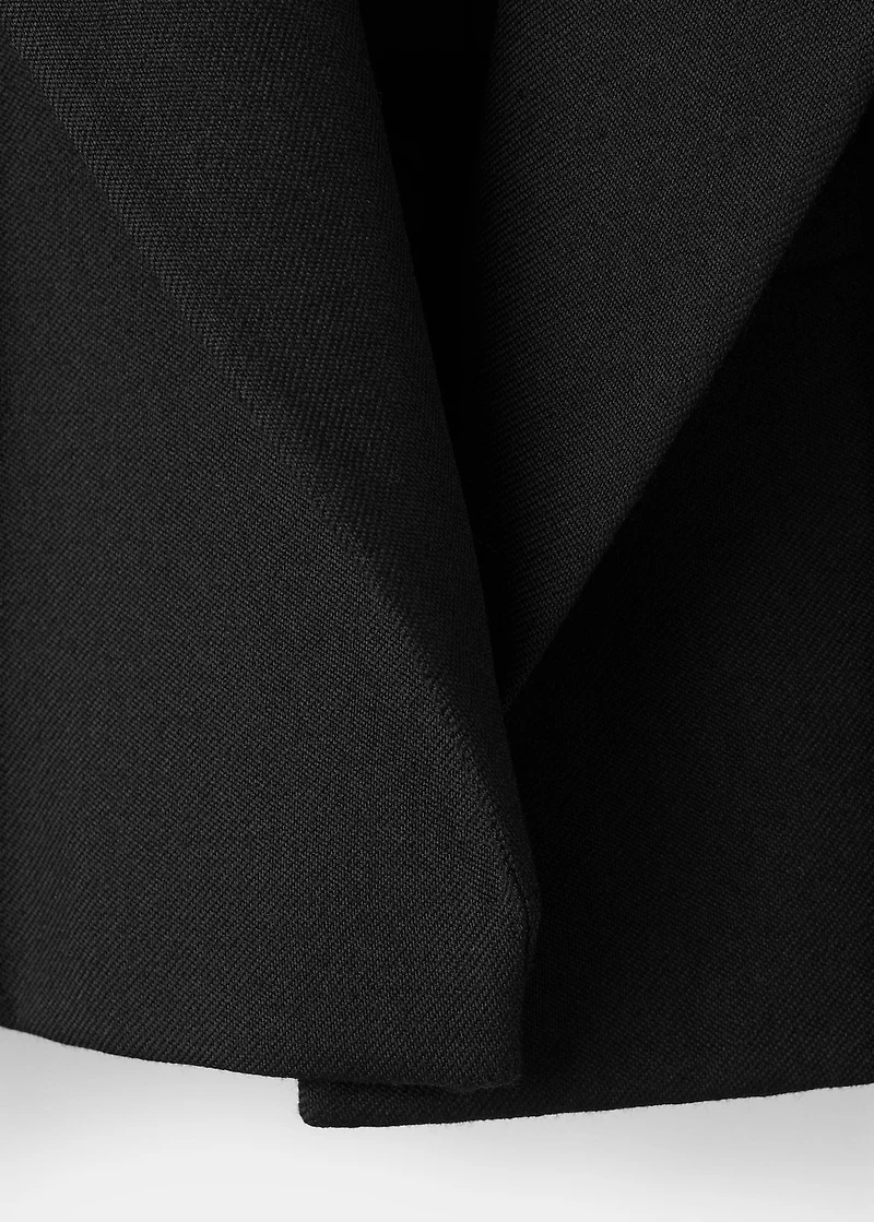 Wool cropped suit jacket