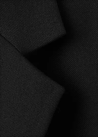 Wool cropped suit jacket