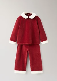 Children's Christmas cotton velour pajamas