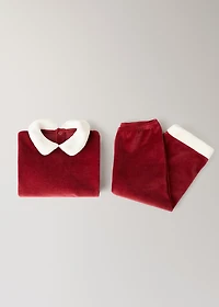 Children's Christmas cotton velour pajamas