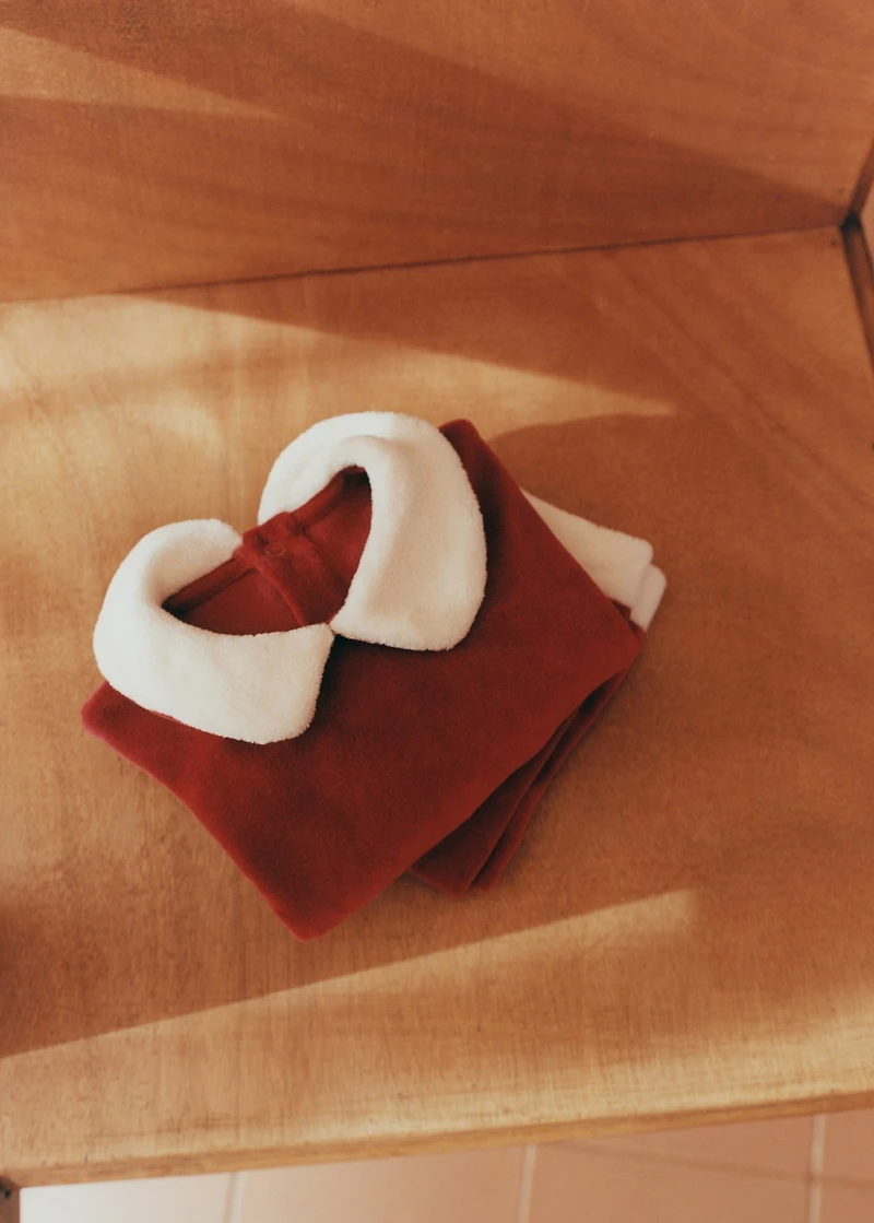 Children's Christmas cotton velour pajamas