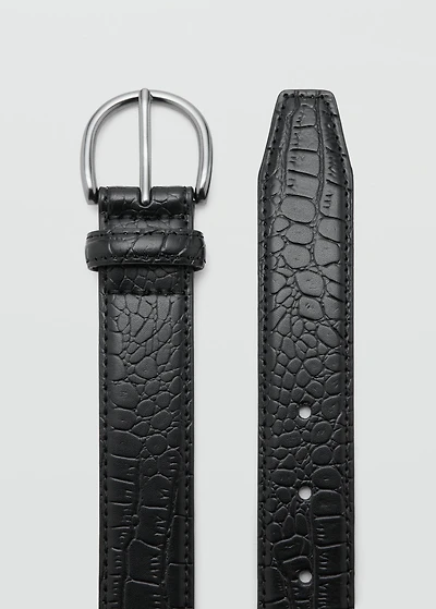 100% beaten leather belt