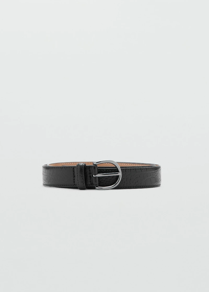 100% beaten leather belt