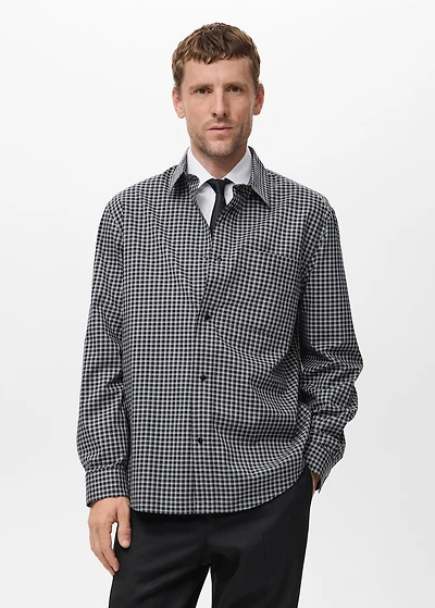 100% cotton relaxed-fit check shirt