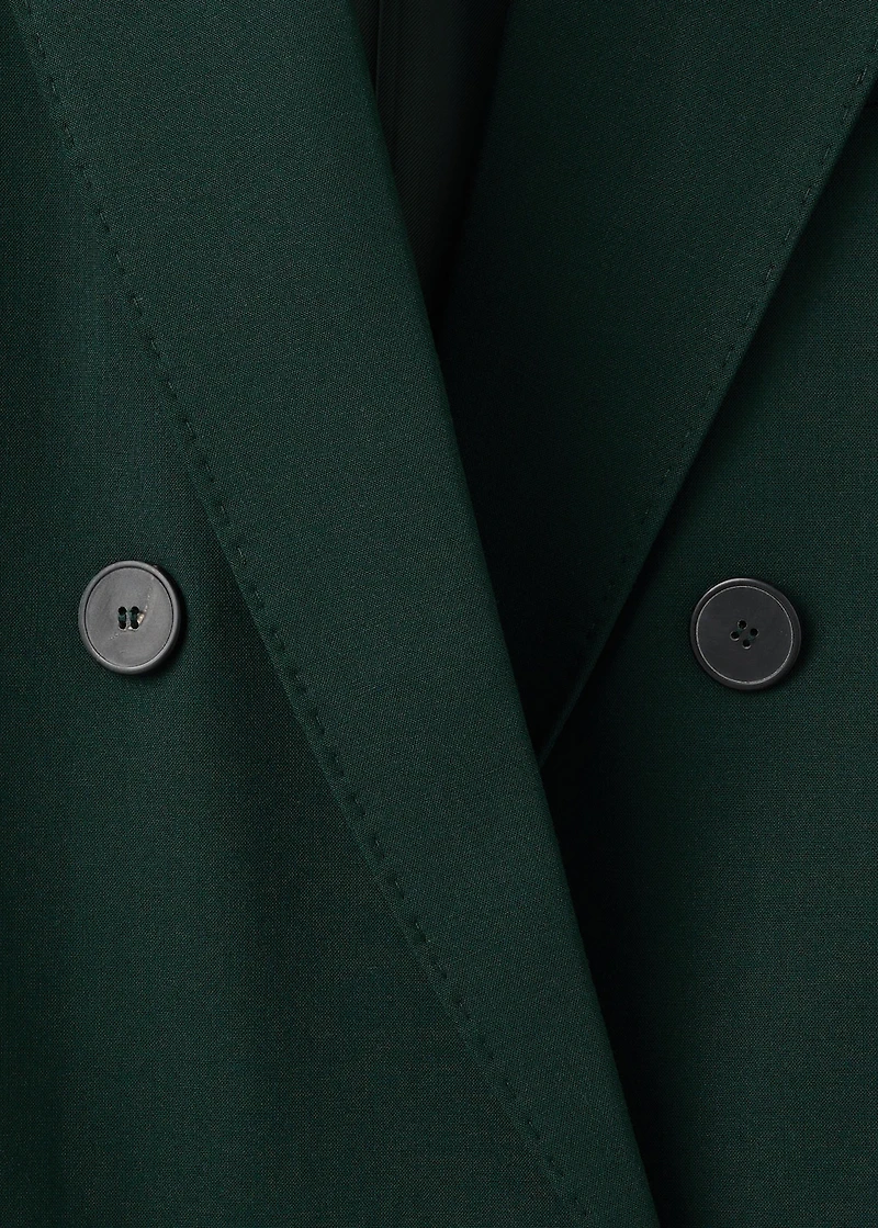 Double-breasted suit blazer