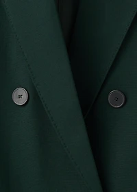 Double-breasted suit blazer
