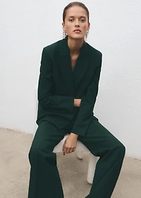 Double-breasted suit blazer