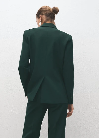 Double-breasted suit blazer