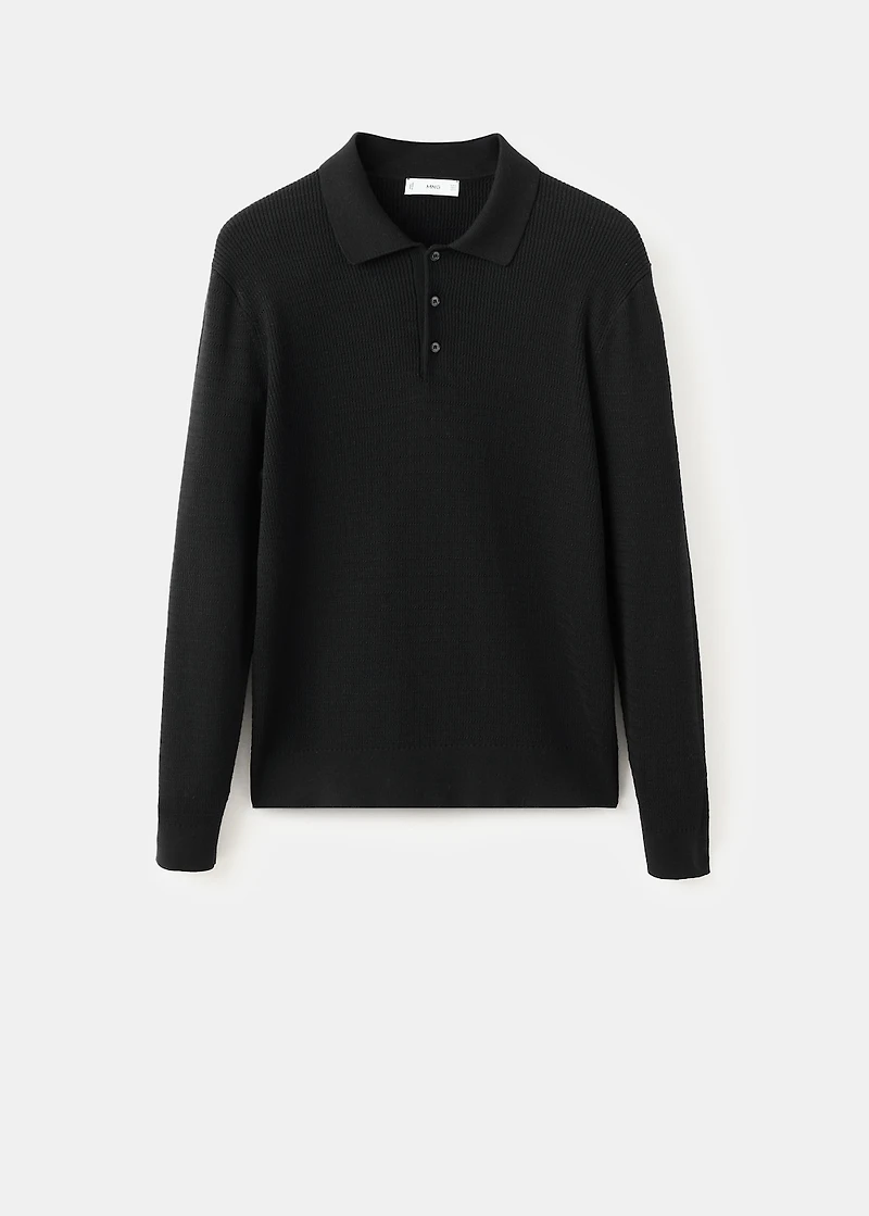 Cotton lyocell polo shirt