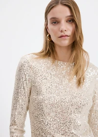 Short dress with sequins