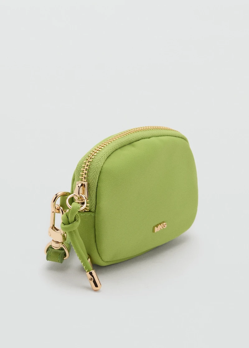 Nylon purse with zip