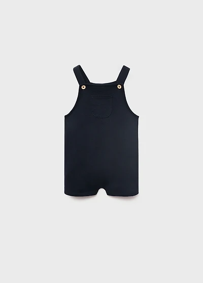 Short cotton dungarees