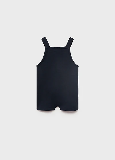 Short cotton dungarees