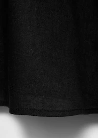 Short sleeve linen-blend shirt