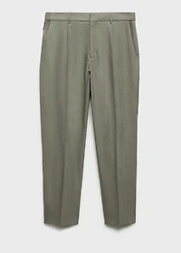 Pleated linen pants