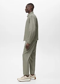 Pleated linen pants