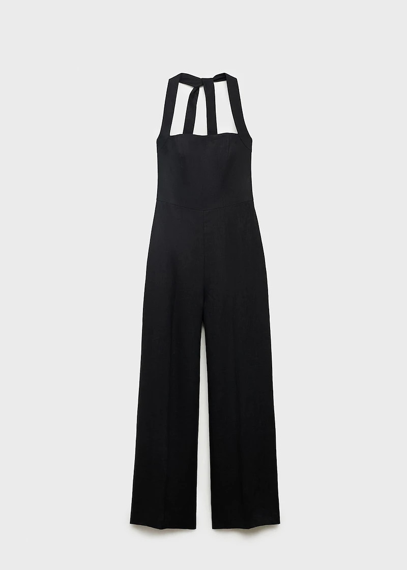 Linen halter jumpsuit