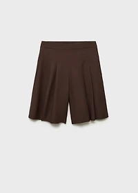 Linen-blend suit bermuda shorts