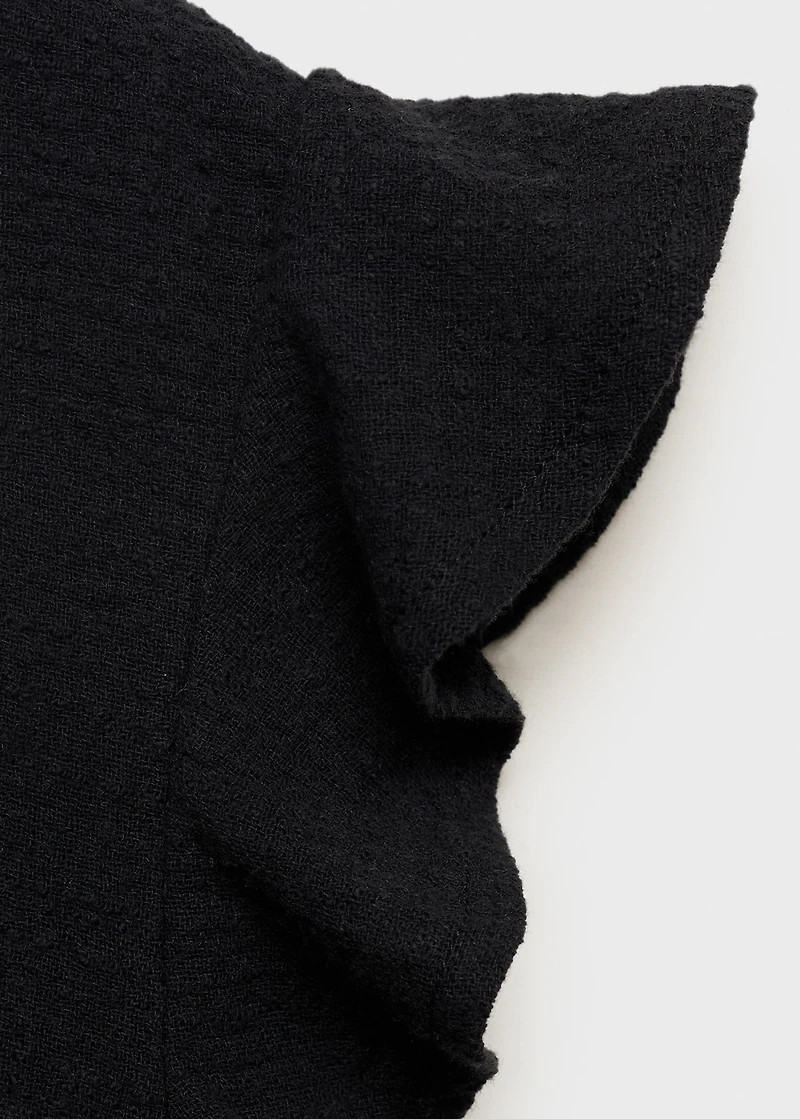 Ruffled-sleeve blouse