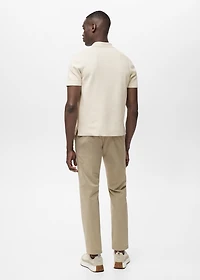 COOLMAX® fine-knit polo shirt with zipper