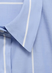 Striped shirt dress with knot