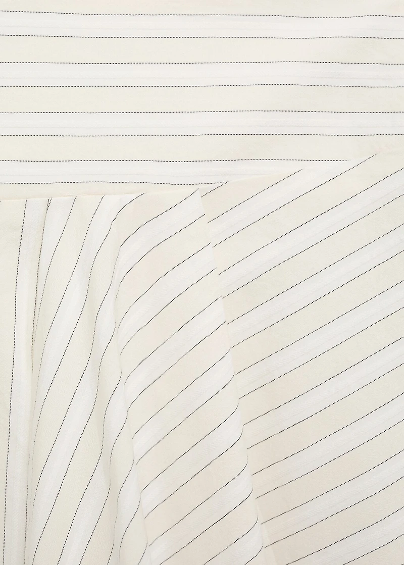 Striped asymmetric skirt