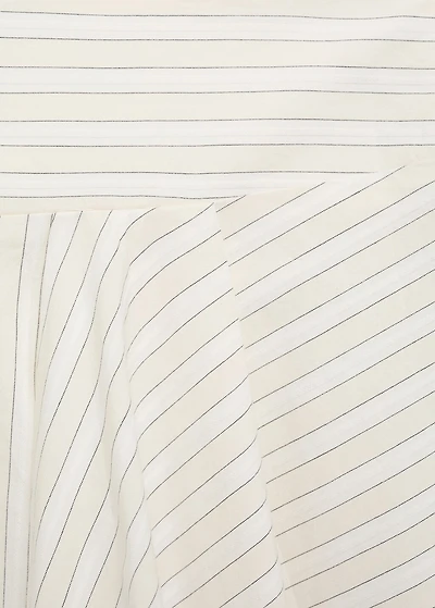 Striped asymmetric skirt