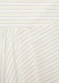 Striped asymmetric skirt