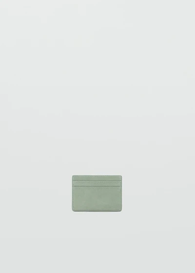 Embossed faux-effect card holder