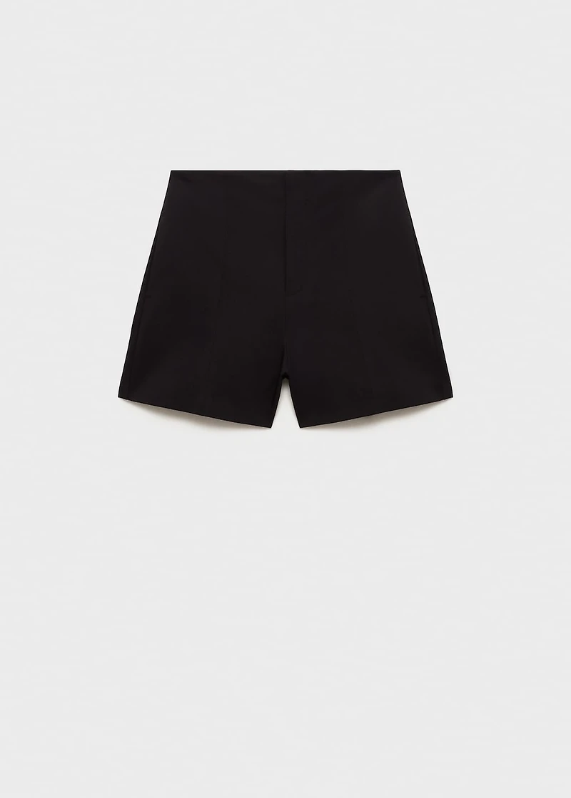 High-waist straight shorts