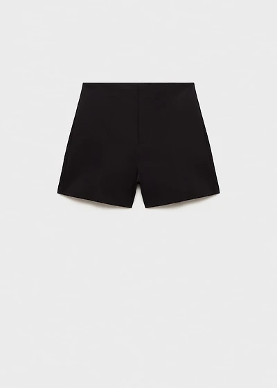 High-waist straight shorts