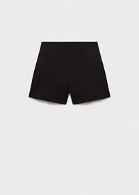 High-waist straight shorts