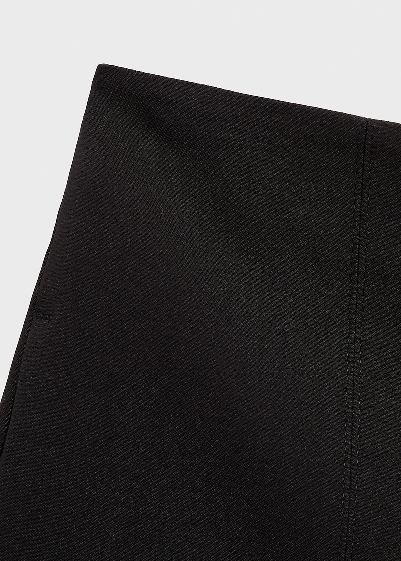 High-waist straight shorts