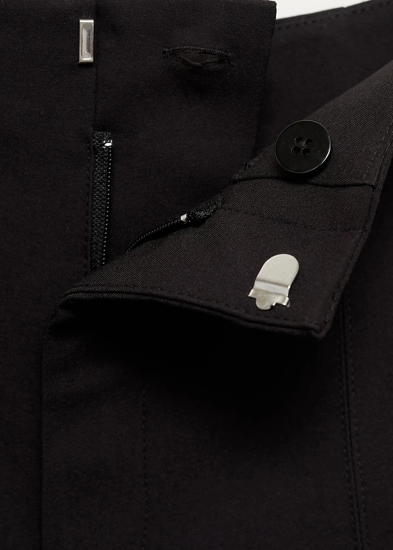 High-waist straight shorts