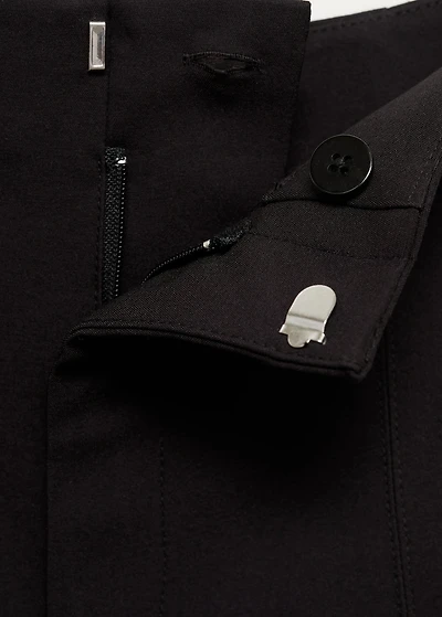 High-waist straight shorts