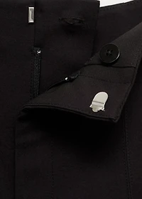 High-waist straight shorts