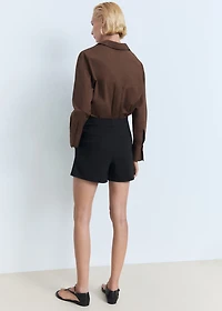 High-waist straight shorts