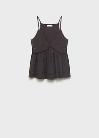 Sequin embroidery top