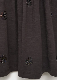 Sequin embroidery top