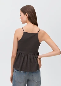 Sequin embroidery top