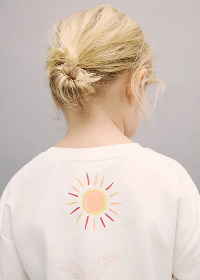 Printed cotton-blend T-shirt